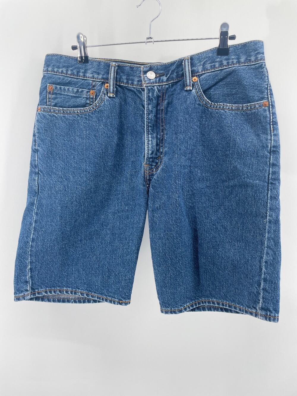 Levi’s 505 Denim Shorts Men’s 34 Dark Wash Regular Fit Bermuda 9 Inseam Casual
